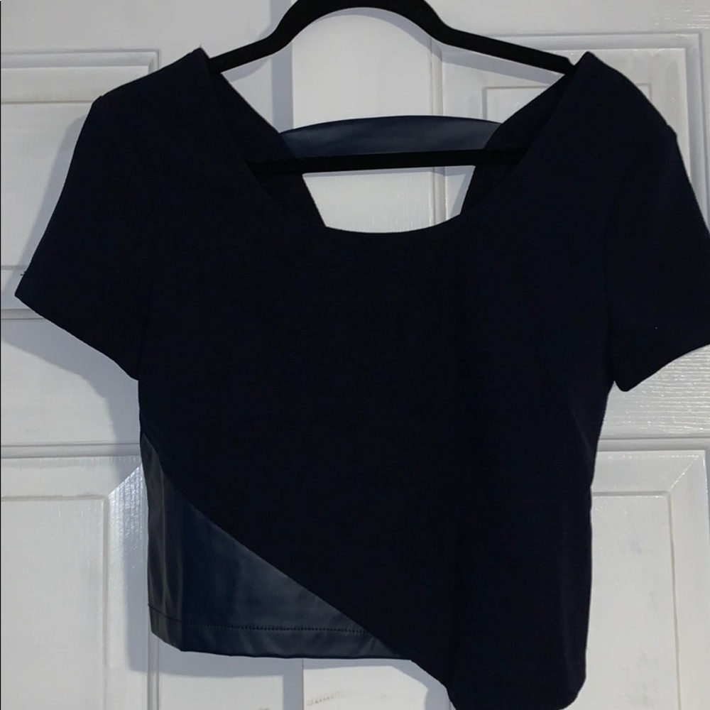 Asymmetric crop top